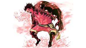 Fondo de pantalla de Luffy Gear 4 Cuerpo Rojo — Luffy gear 4 Fondos de pantalla