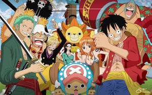 One Piece Escritorio Luffy Amigos En Barco — One piece escritorio Fondos de pantalla