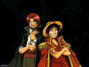Luffy y Shanks lado a lado One Piece — One piece 4K GIF Fondos de pantalla