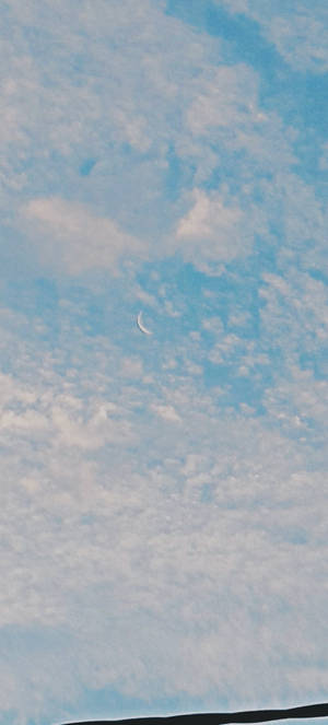 Luna Creciente Azul Estética Simple