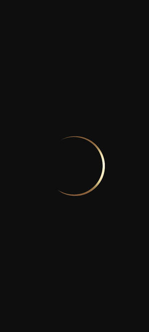 Luna Creciente Negra y Dorada para iPhone — Oppo F29 Pro Fondos de pantalla