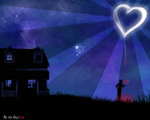 Fondo de pantalla de Luna de Corazón Oscuro