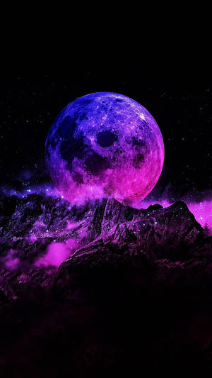 Fondo de pantalla Luna Mágica de Neón — Luna neón Fondos de pantalla