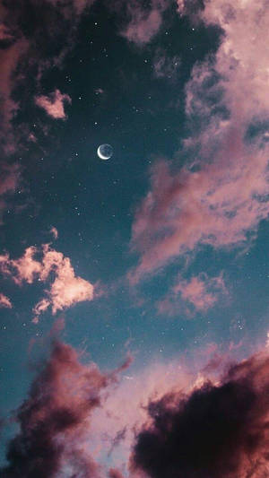 Fondo de pantalla de luna rosa estética para iPhone — Luna estética Fondos de pantalla