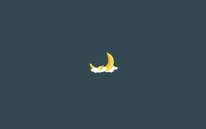 Fondo de pantalla minimalista de Luna y Nubes