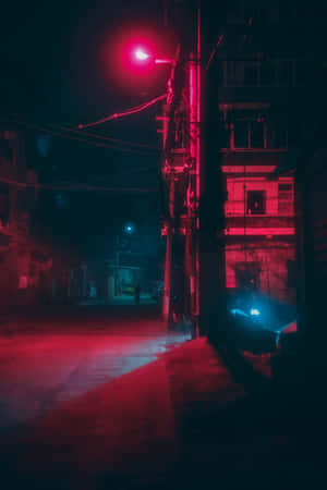 Estética roja neón — Neón rojo estético Fondos de pantalla