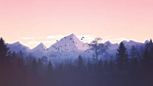 Mac estético de cordillera pastel