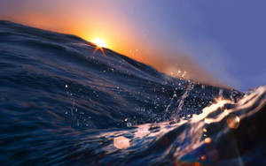 Olas del océano al atardecer para fondo de pantalla de MacBook Pro. — MacBook Pro Fondos de pantalla