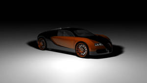 Fondo de Pantalla del Elegante Bugatti Veyron Naranja