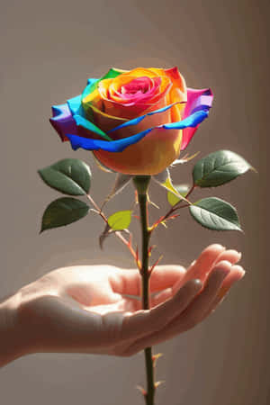 amor,arcoíris,lgbtq,orgullo,espiritual,rosa,san valentín,mano,flor