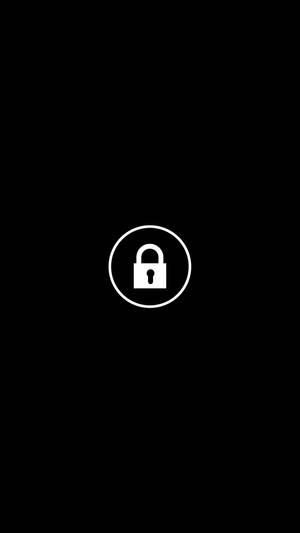 Fondo de pantalla de bloqueo con símbolo de candado negro.
