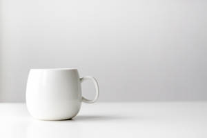 Fondo de pantalla de taza blanca minimalista — Limpio Fondos de pantalla