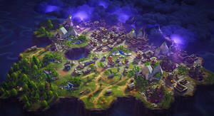 Un mapa de los terrenos del juego Fortnite como fondo de pantalla.