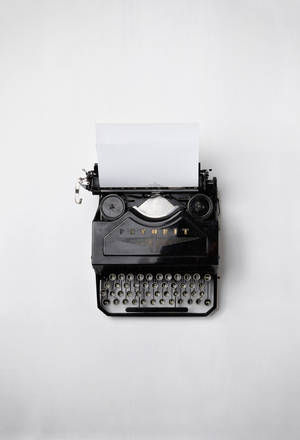 Fondo de pantalla de máquina de escribir Fayorit minimalista en blanco y negro — Limpio Fondos de pantalla