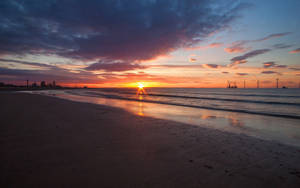 Fondo de pantalla de Mar y Atardecer Natural