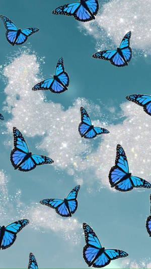 Mariposas Estéticas Azules Simples