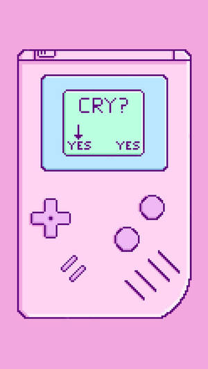 Fondo de pantalla de menú de llanto de Game Boy rosa