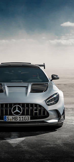 Mercedes AMG iPhone Blanco Plateado — iPhone 14 Fondos de pantalla