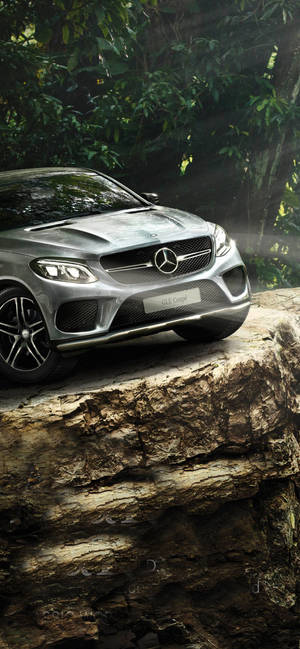 Mercedes iPhone X Forest Cliff — iPhone 14 Plus Fondos de pantalla