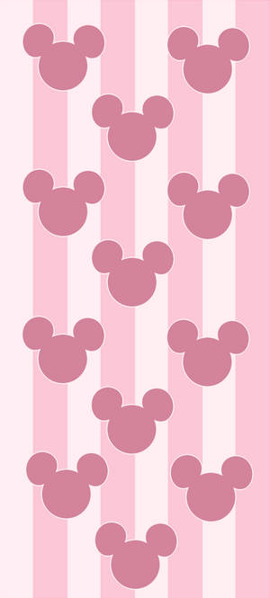 Fondo de pantalla del logotipo rosa de Mickey Disney — iPhone 17e Fondos de pantalla
