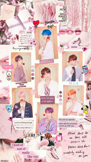 Miembros Estéticos de BTS con Rosas — Estética de BTS Fondos de pantalla