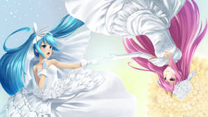 Fondo de pantalla de Miku y Chuchu yuri de anime — Anime lesbiana Fondos de pantalla