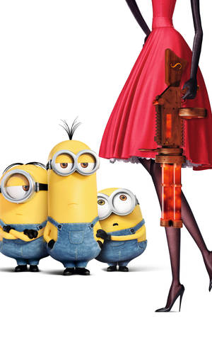 Fondo de pantalla Minions con Scarlet Overkill — Galaxy Tab S9 Ultra Fondos de pantalla