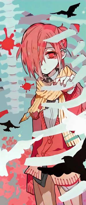 Fondo de pantalla de Mitsuba Sousuke solitario — Galaxy Z Flip Fondos de pantalla