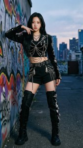 Un retrato de moda urbana y vanguardista de un ídolo del Kpop. — Kpop GIF Fondos de pantalla