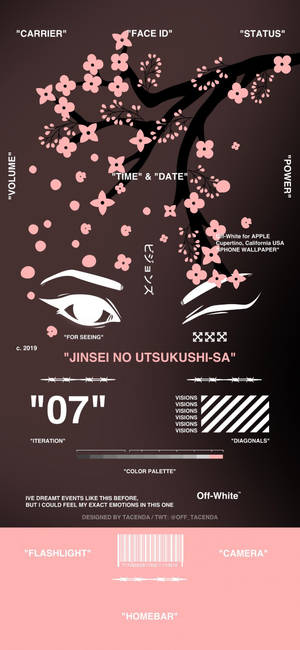 Fondo de pantalla japonés de Off White — iPhone 17 Pro Fondos de pantalla