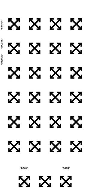 Fondo de pantalla del patrón de flecha cruzada de Off-White — iPhone 17 Pro Max Fondos de pantalla
