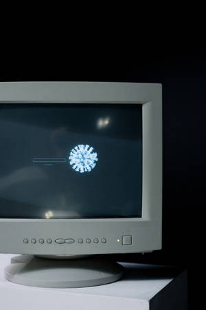 Monitor de Computadora Antiguo — Monitor dual GIF Fondos de pantalla