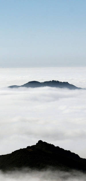 iPhone Blanco Nubes Montaña — iPhone X Fondos de pantalla