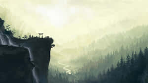 Fondo de pantalla de montaña alta japonesa para escritorio.