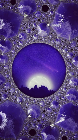 Montaña Luna Estética Púrpura Oscuro — Púrpura oscuro aesthetic Fondos de pantalla
