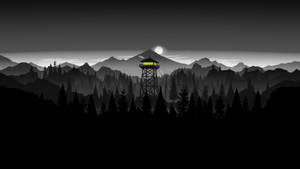 Montañas negras y bosques de Firewatch en 4K — Bosque oscuro Fondos de pantalla