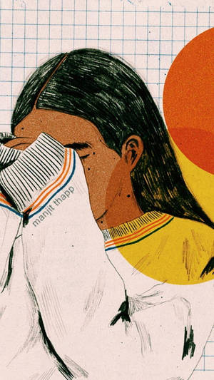 Morena abstracta estética de chica — Arte estético GIF Fondos de pantalla