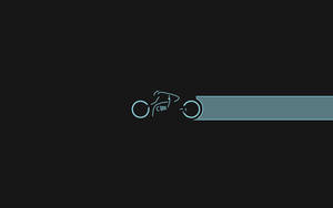 Fondo de pantalla minimalista de motociclista en verde azulado