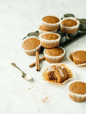 Fondo de pantalla de muffins dorados — 3:4 Fondos de pantalla