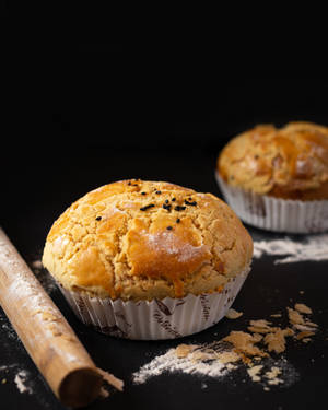 Fondo de pantalla de Muffins Grandes con Rodillo — 4:5 Fondos de pantalla