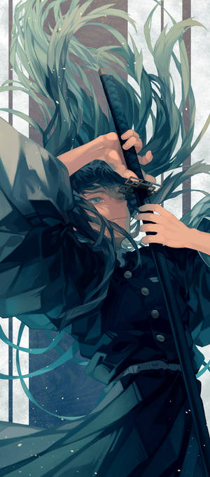 Muichiro Tokito Dibujo Vertical — Galaxy Z Flip Fondos de pantalla