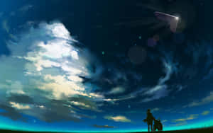Mundo Anime Encantador Bajo las Estrellas — Anime hermoso Fondos de pantalla