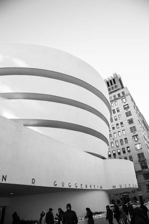 Museo Guggenheim Nueva York en blanco y negro — Estético blanco y negro Fondos de pantalla