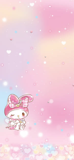Fondo de pantalla de My Melody en degradado pastel — iPhone 17e Fondos de pantalla