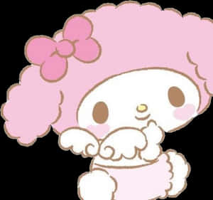 #mío #transparente #mymelody #rosa #ángel #alasdeángel - My Melody linda transparente PNG, descarga PNG