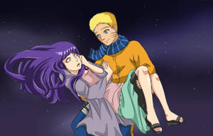 Naruto cargando a Hinata en vivo