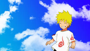 Fondo de pantalla del pequeño Naruto con una gran sonrisa.