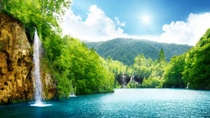Naturaleza Cascada y Río en Full HD 1920x1080