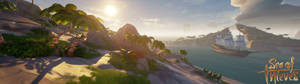 Fondo de pantalla dual de las costas de Sea of Thieves — 3840x1080 Fondos de pantalla