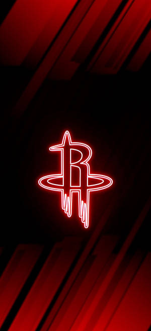 Fondo de pantalla Houston Rockets Rojo Neón — iPhone 13 Pro Fondos de pantalla